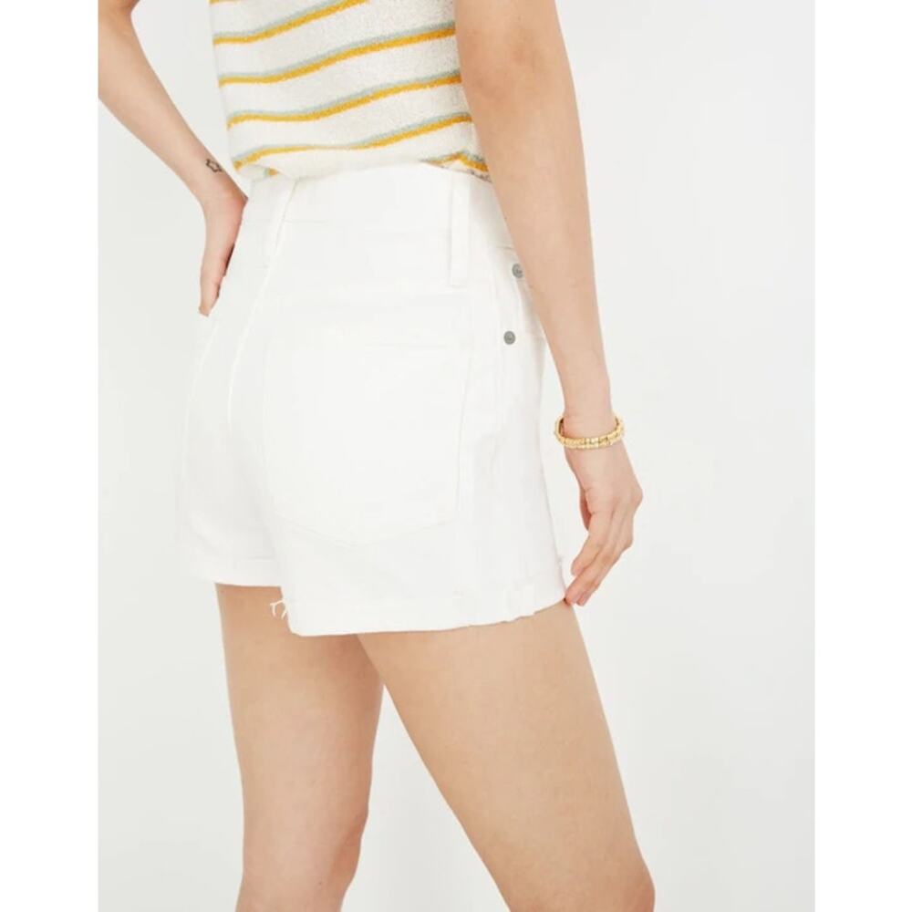 Madewell High Rise Denim Shorts in Tile White Size 30